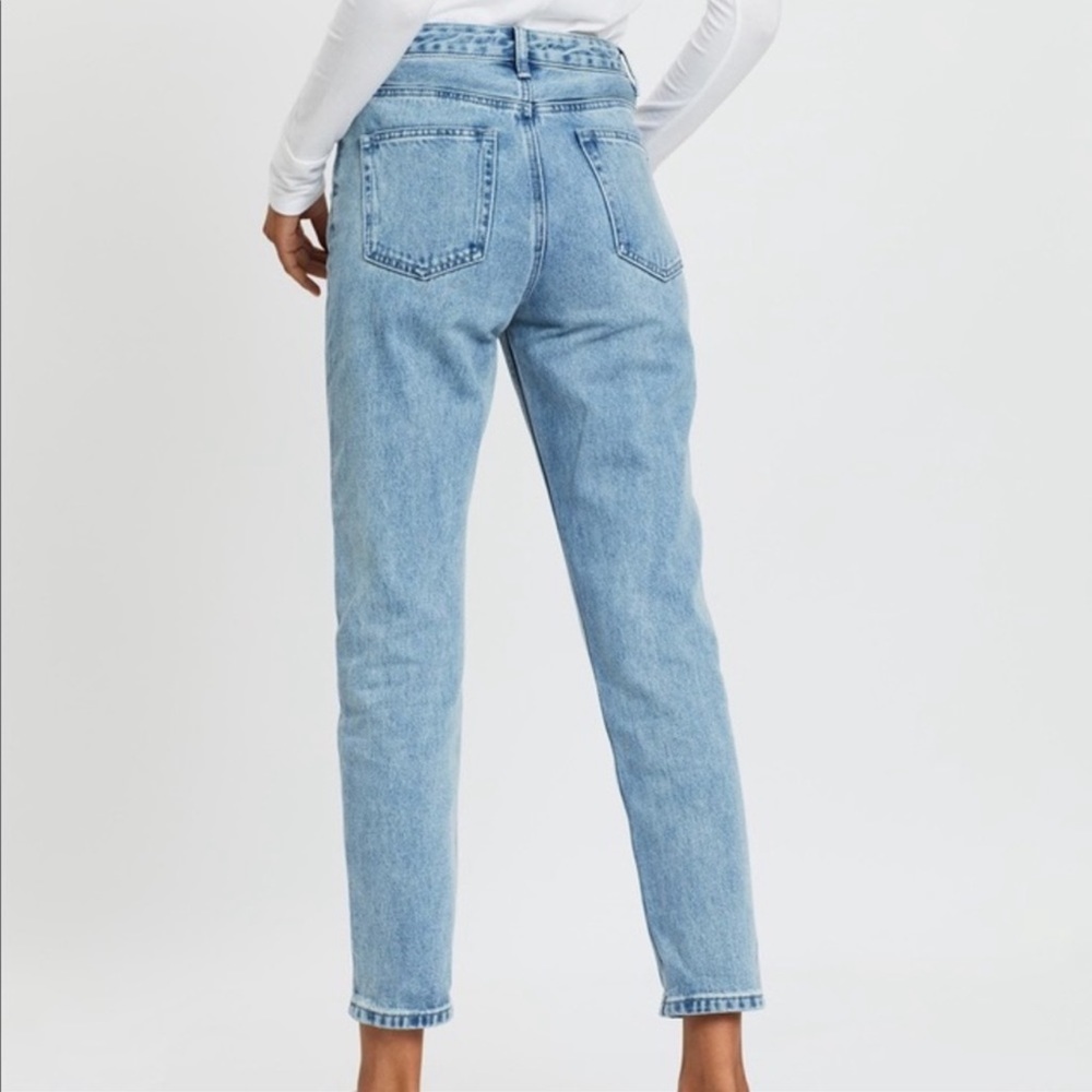 ASSEMBLY LABEL x REVOLVE High Rise Button Fly Straight Leg Jeans Size 8 - Picture 7 of 13